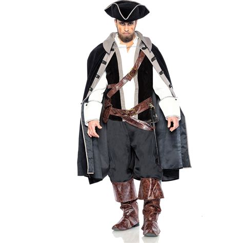 Seeing Red Pirate Captain Costume For Adults Size Large Includes A