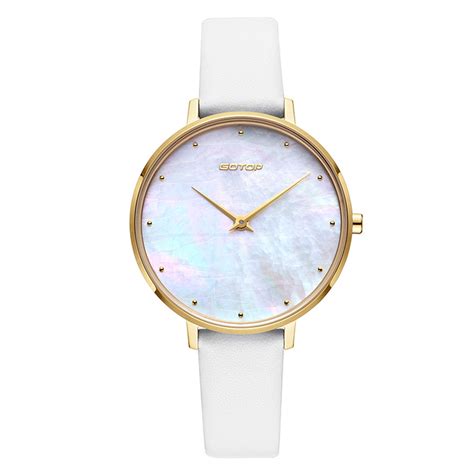 Gold And White Womens Watch With Mother Of Pearl Dial Manufacturer