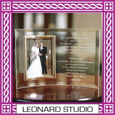 Custom Engraved Curved Glass Picture Frame 8x10