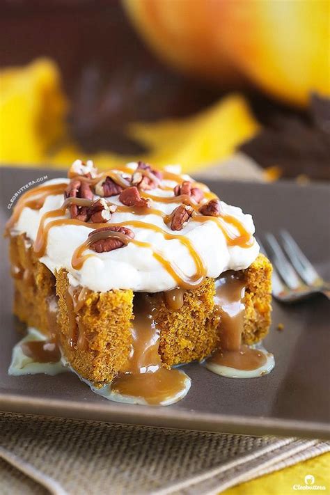 Pumpkin Caramel Poke Cake Cleobuttera Recipe Poke Cake Recipes Pumpkin Caramel Poke Cakes