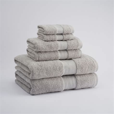 Hydro Cotton 660 Gram Towels Set Of 6 Light Grey Truly Lou