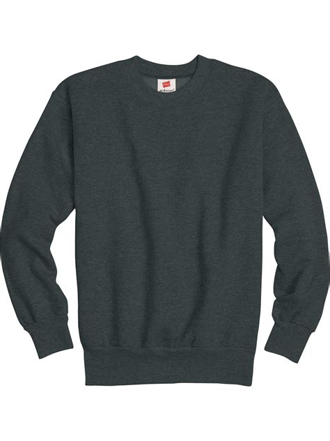 Hanes Boys Ecosmart Fleece Crew Neck Sweatshirt Sizes Xs Xl