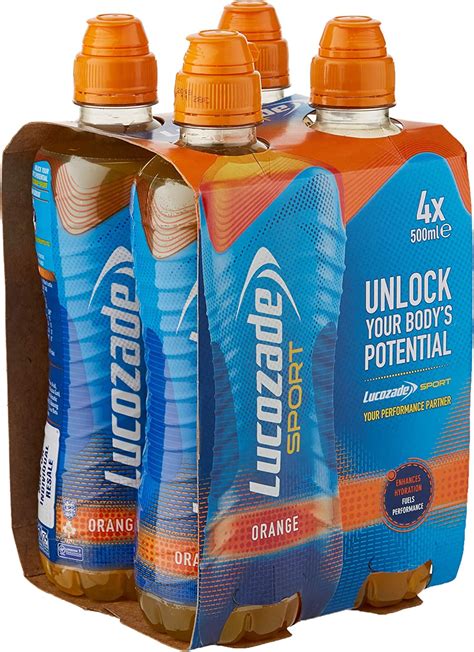 Lucozade Sport Isotonic Performance Fuel Orange 4 X 500ml