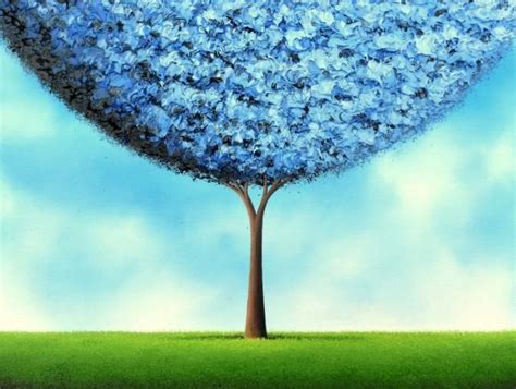 Modern Rustic Tree Art Blue Tree Print Photo Print Of Whimsical