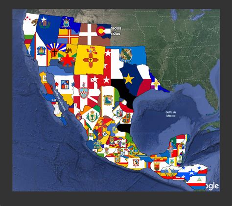Flag Map Of Mexican States Alt Mexican Empire By Cb02dumpster On