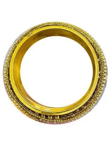 Golden Party Wear Gold Plated Brass Bangles Set Size 24inchdia 2 Piece Of Bangle At Rs 130