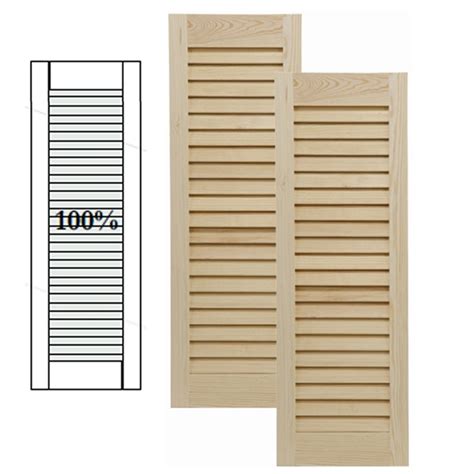 Exterior Shutters Traditional Wood Open Louver Shutters