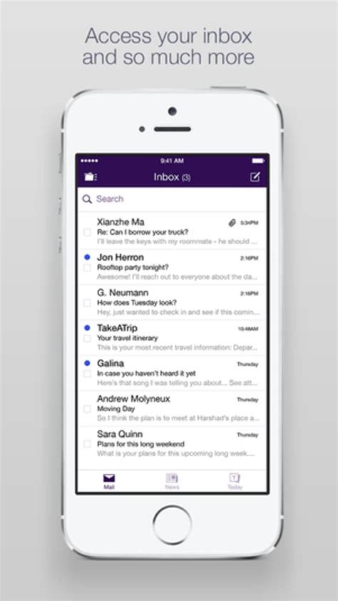 Yahoo Mail Organized Email لنظام Iphone تنزيل