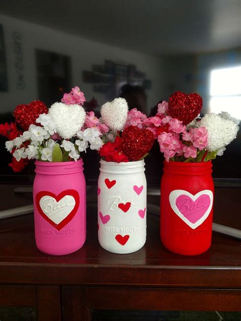 My Valentines Day Mason Jars Are Finished ️ Diy Valentines