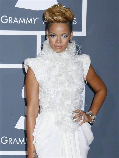 Rihanna Prom Gown Formal Dress 2010 Grammys Red Carpet