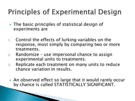 Ppt Randomized Comparative Experiments The Principles Of