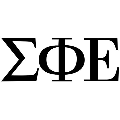 Sigma Phi Epsilon Greek Letters One Color Cut Out Sticker