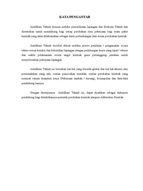 Format gambar contoh format surat justifikasi yang baik 2019. Justifikasi Teknik Dinkes