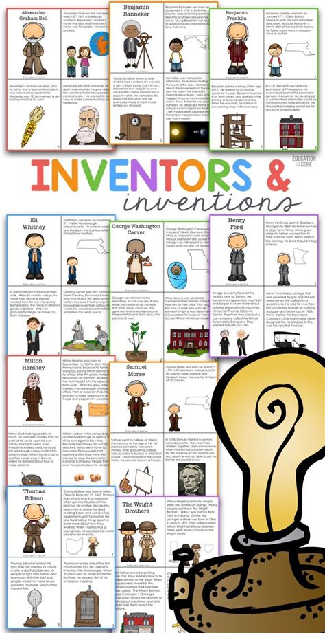 Inventors And Their Inventions Chart