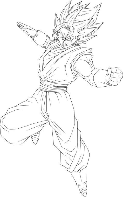 Super Vegetto Lineart By Brusselthesaiyan On Deviantart