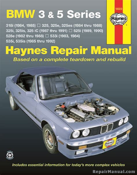 Haynes Bmw 3 5 Series 1982 1992 Auto Repair Manual