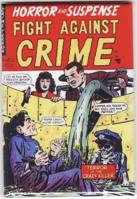 Fight Against Crime 6 Pre Code Crime Cop Skeleton Comic Book Cover