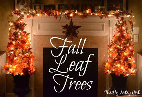 Thrifty Artsy Girl Easy Diy Fall Leaves Potted Topiary Tree From A