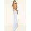 Sexy Slim Backless Long White Beaded Evening Prom Dress