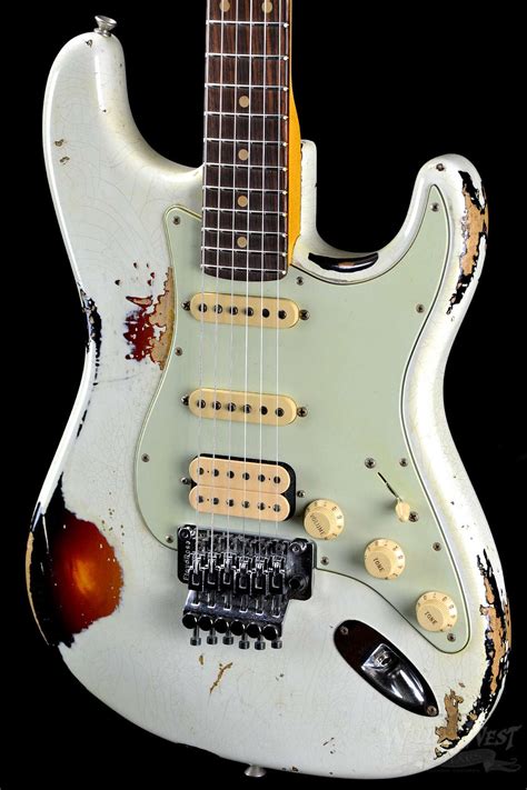 Fender 1960 Stratocaster White Lightning Floyd Rose 22 Fret Olympic