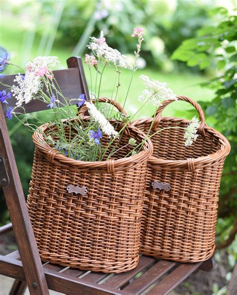 Rustic Door Basket Wicker Hanging Wall Basket Interior Coffee Etsy