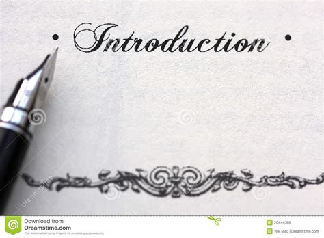 Introduction stock photo. Image of pencil, paper, writing - 20444386