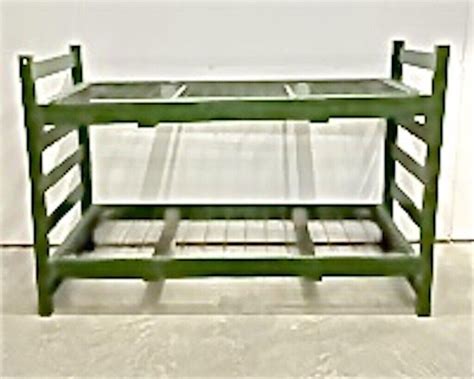 Deliver A Vintage Us Military Wood Bunk Bed Painted Green To
