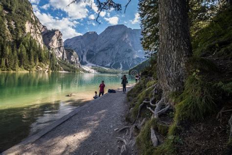 Lake Braies In Dolomites Editorial Photo Image Of Landmark 236970301