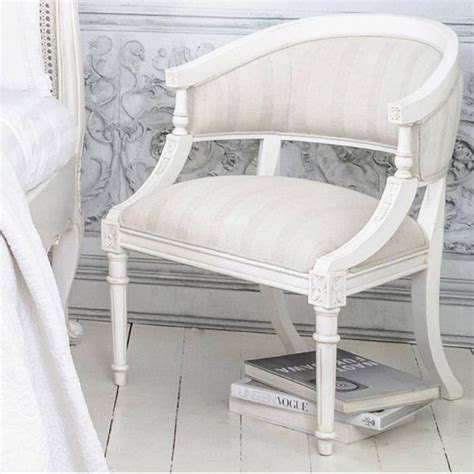 Antique White Upholstered Chair White Upholstered Chair French