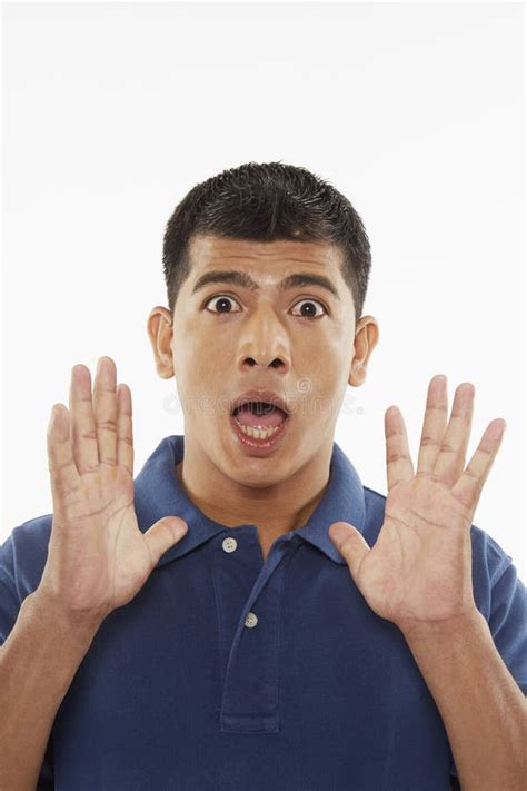 Man With A Shocked Facial Expression Stock Photo Image Of Isolated