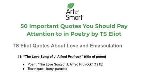 50 Important Quotes In Poetry By Ts Eliot Art Of Smart