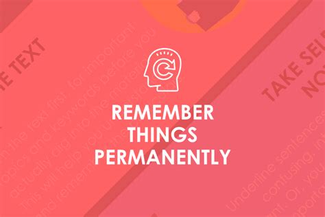 5 Ways To Remember Anything Permanently Infographics