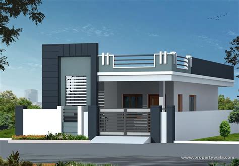 South Indian House Front Elevation Designs For Single Floor 49 Single