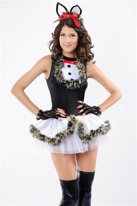 New Hello Kissable Kitty Cat Women Fancy Dress Costume Set Uk Clothing