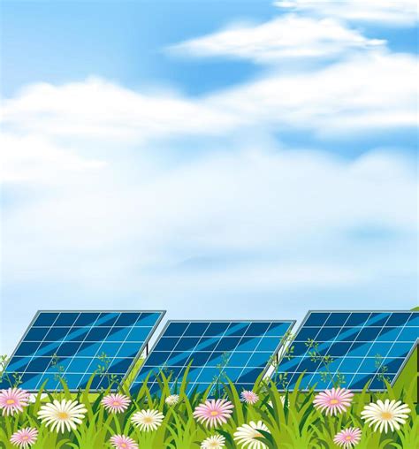 Xcel energy, mn power, touchstone cooperative & others. Solar panel in field - Download Free Vectors, Clipart ...