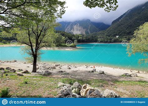 The Beautiful Lake Tenno In Trentino Northern Italy Europe Stock
