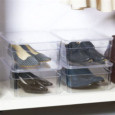 Extra Wide Clear Shoe Box With Lid