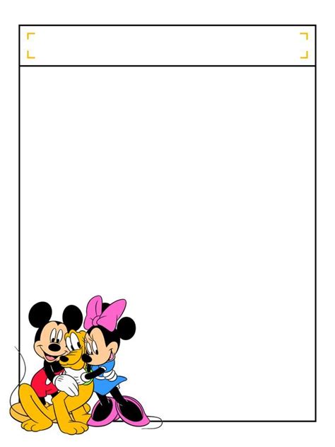 Journal Card Top Box Mickey Minnie And Pluto 3x4 Disney