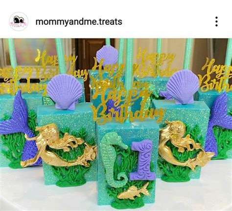 Mermaid Theme Rice Krispy Treats Disney Desserts Kids Party Themes