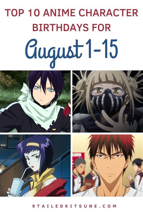 These Are The Top 10 Anime Characters With A Birthday From August 1 To