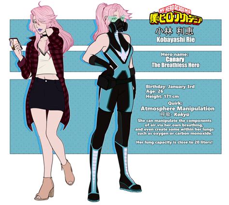 Bnha Oc Canary Reference Sheet Biography By Oatmeal Y Hero