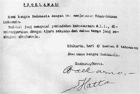 Makna Kalimat Pertama Dalam Teks Proklamasi Kemerdekaan Indonesia