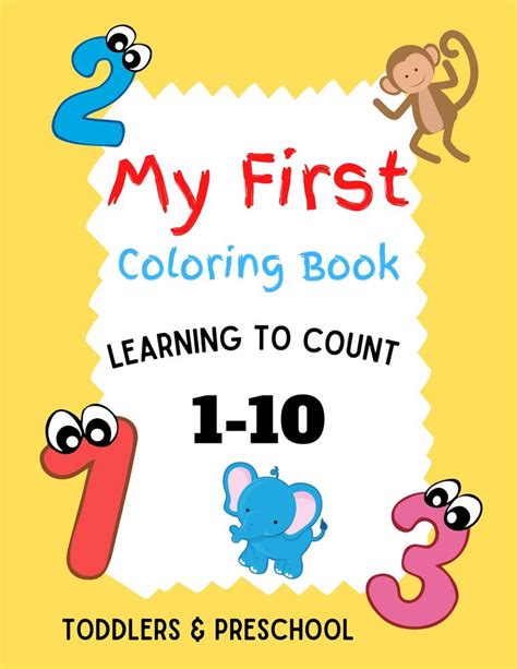 My First Coloring Book Learning To Count Pdf Digital Etsy Canada