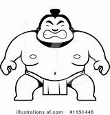 Sumo Wrestler Thoman Sketch Crouching Lineart Feedio sketch template