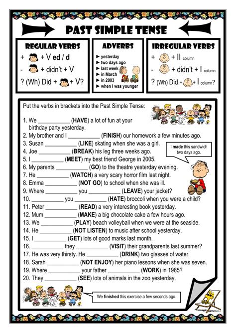 Past Simple Tense Worksheet Quizalize