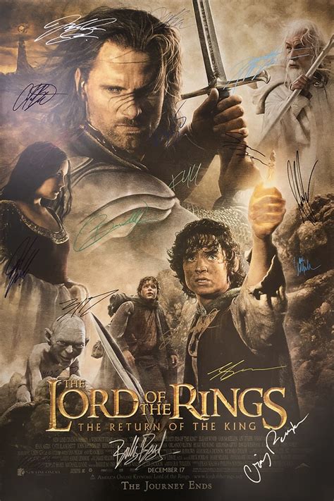 Lord Of The Rings Signed Movie Poster