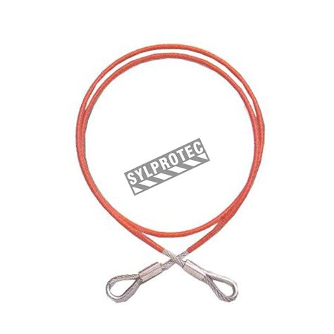 Peakworks Pvc Coated Galvanized Steel Cable Sling For Fall Protection