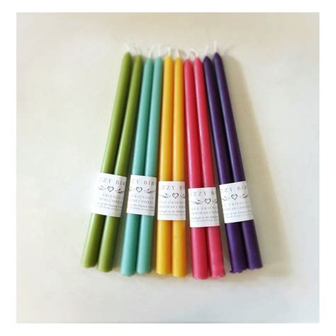 Bright Colored Candles 12 Candles Beeswax Candles Etsy Spring