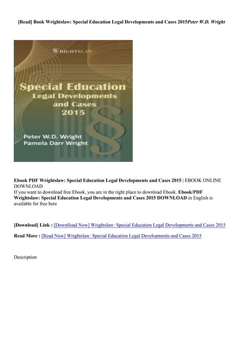 Download Wrightslaw Special Education Legal Developments And Cases