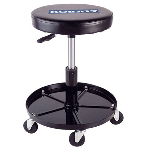 Kobalt Adjustable Stool With Wheels In The Creepers And Work Seats